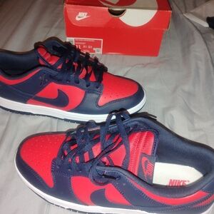 Nike Men's Athletic Red and Navy Shoes